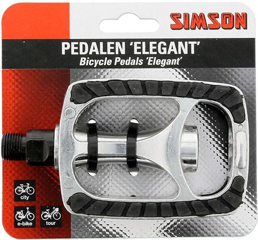 Simson Pedals Set elegante 9 de 16 pulgadas de plata