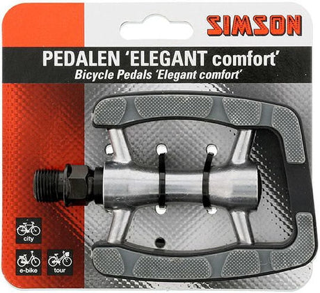 Simson Pedal Set Elegant Comfort 9 16 Zoll grau schwarz