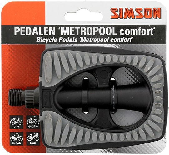 Simson -Pedale setzen Metropolis Komfort 9 16 Zoll grau schwarz