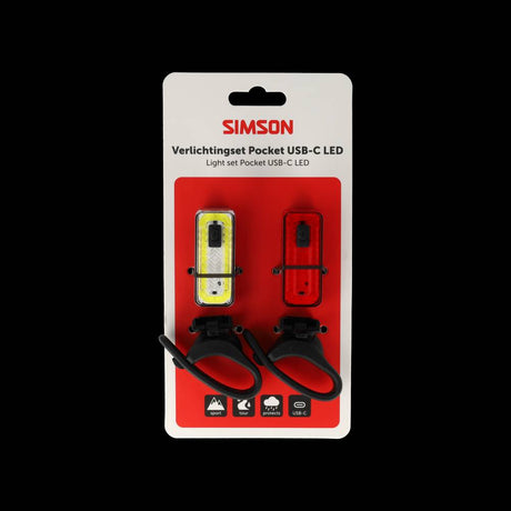 Simson verlichtingsset aurora pocket - usb-c oplaadbaar