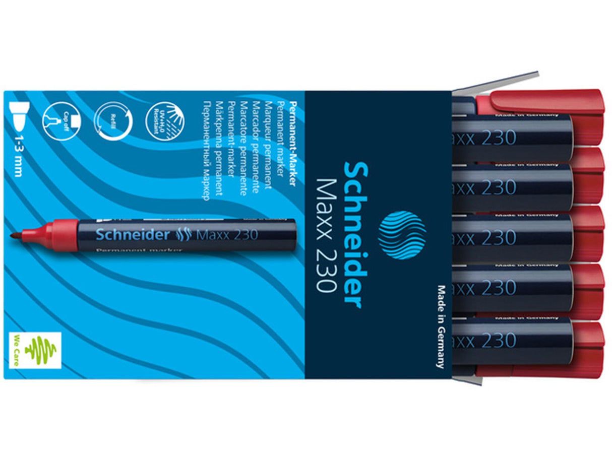 Schneider Marker permanent 230 rund rot 10 Stk