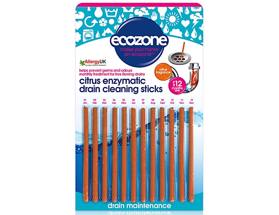 Ecozone Abflussreiniger-Sticks - Zitrusfrüchte - 12 Stk.