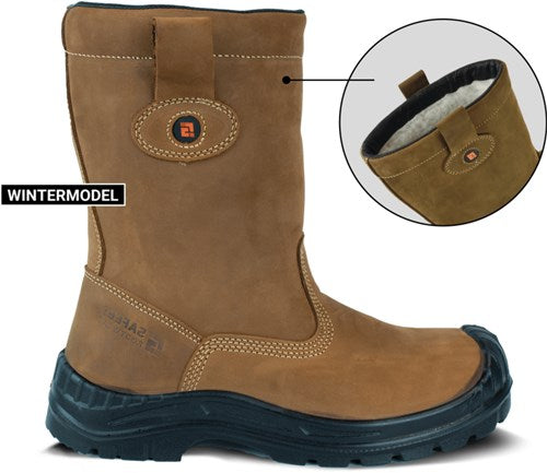 Safeet lucca werklaars gevoerd s3 | bruin | maat 43 - 8719388022321