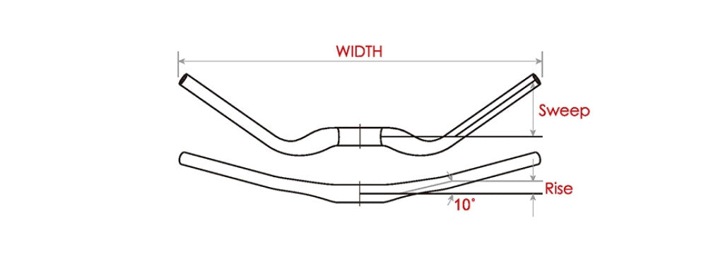 Bend di sterzo a Nero Satori 31,8 mm Matte Black 630mm (e-Bike)