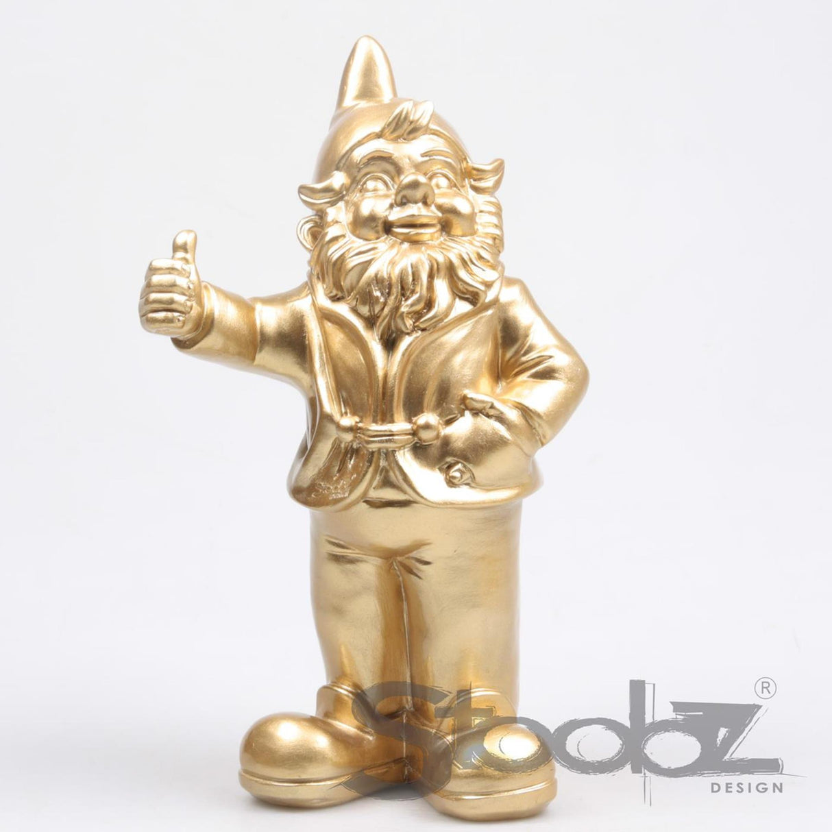 Stoobz design stoobz kabouter duim omhoog goud 31cm