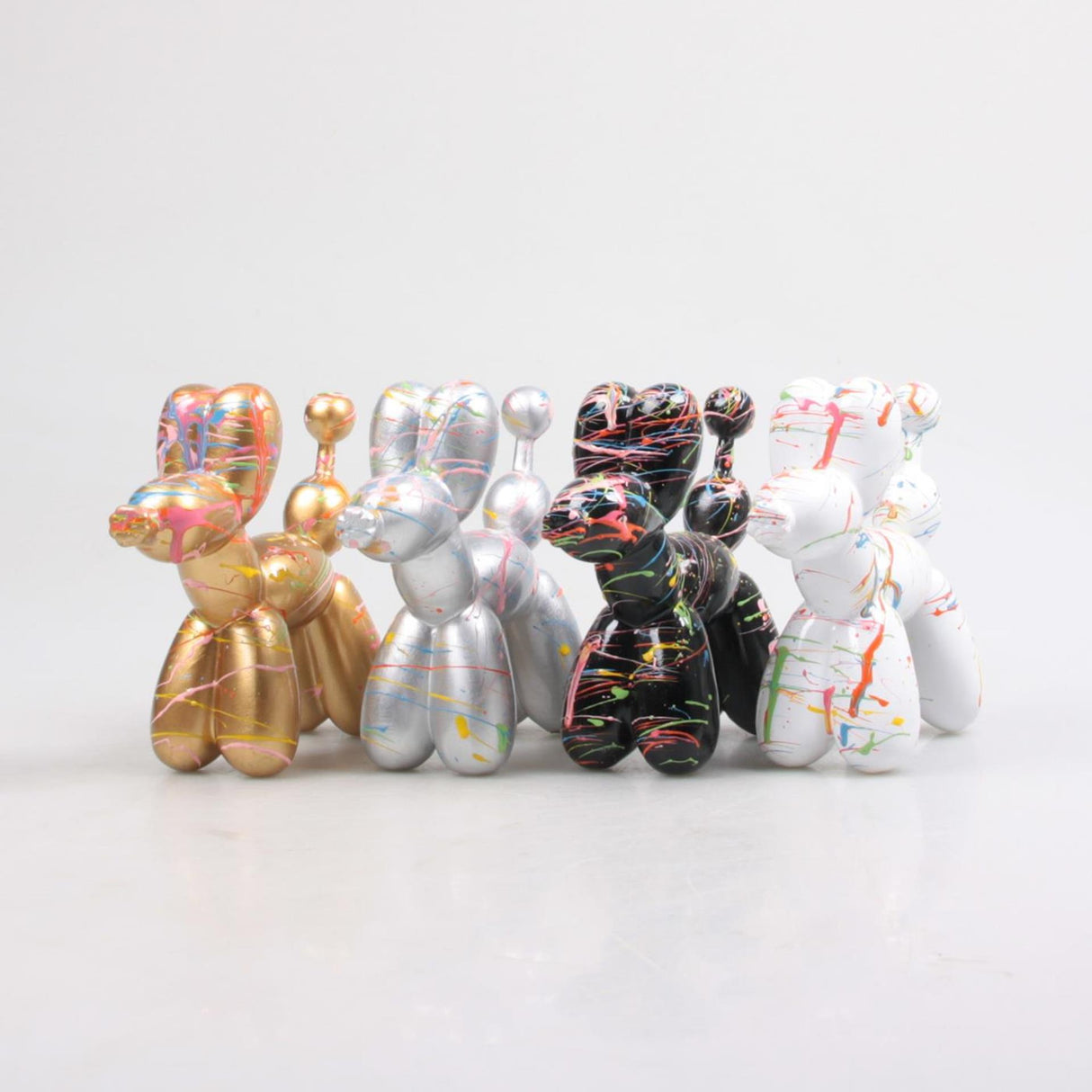 Season inspired decoration stoobz hond balloon dog 15cm 4 assorti