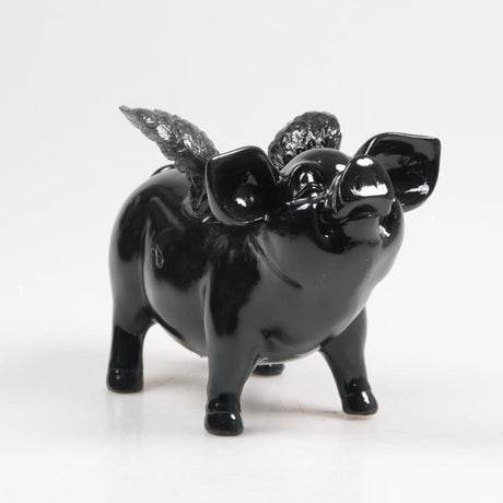 Stoobz Design Stoobz Sparschwein mit Flügeln schwarz