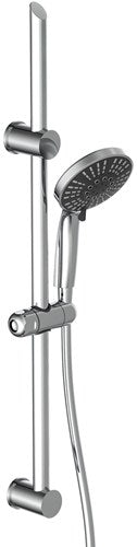 Schütte Adria Duschset mit Handbrause – ø 12,5 cm – 5 Positionen – 70 cm Brausestange – 150 cm Schlauch – Chrom