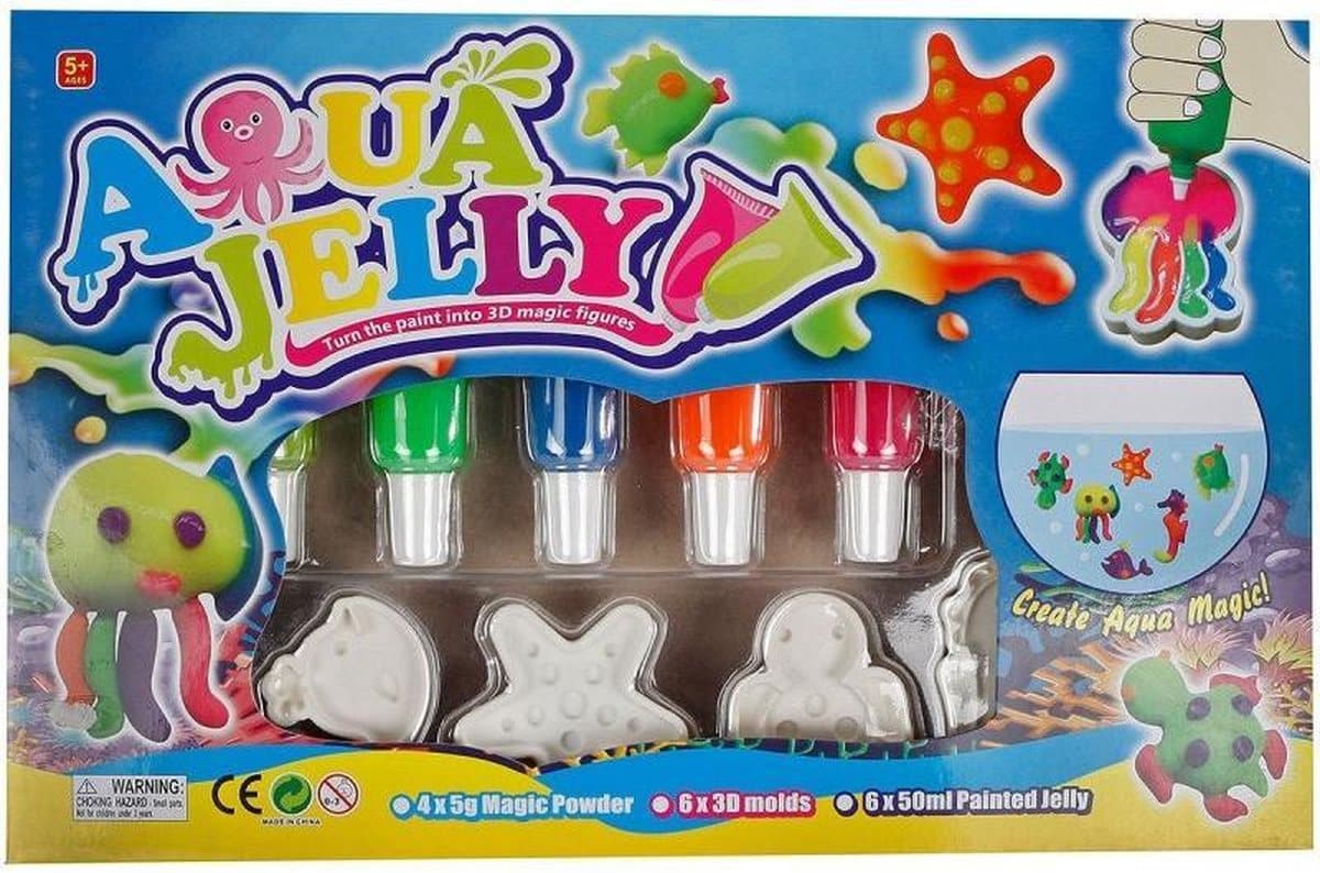 Bongers Toys Kinderglobus zum Selbermachen von 3D-Sealife-Junior-Gelfiguren, 16-teilig