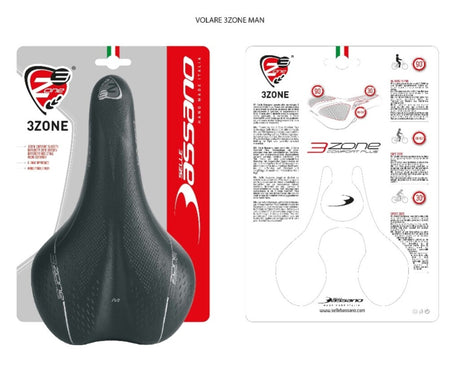 Sattel Selle Bassano Volare M x33 Men - Schwarz