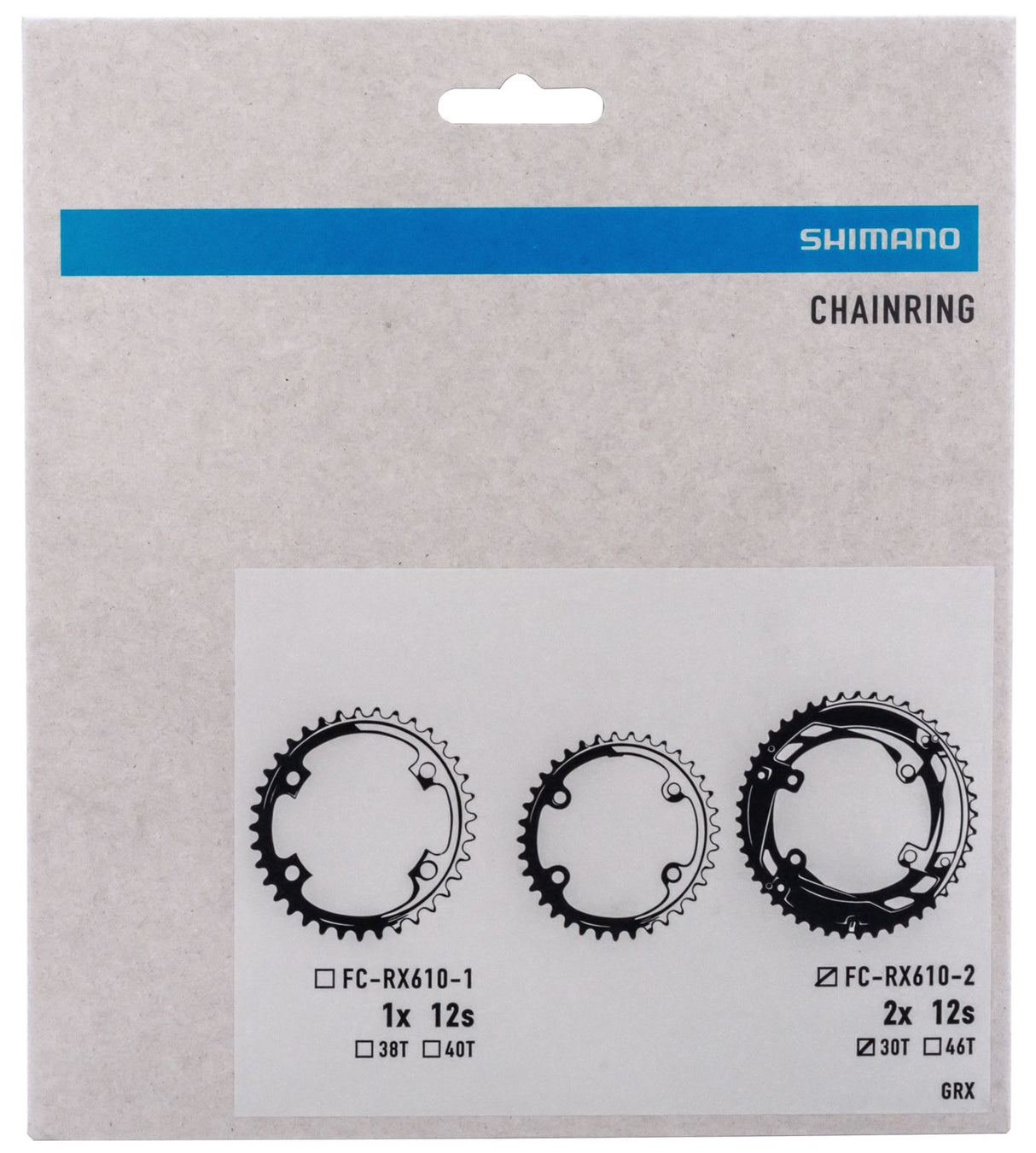 Shimano grx fc-rx610 2x12-fach Kettenblatt
