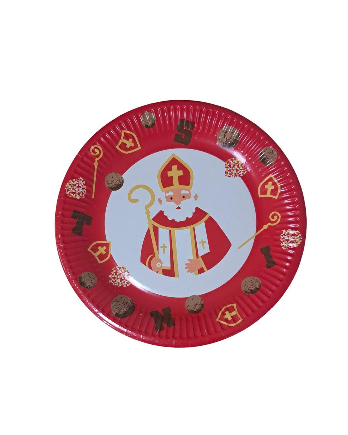 Sinterklaas Teller Pappe rot ø23cm