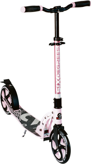 Sechs Grad 2-Rad-Stufenfaltfußbremse Pastell Pink Schwarz schwarz