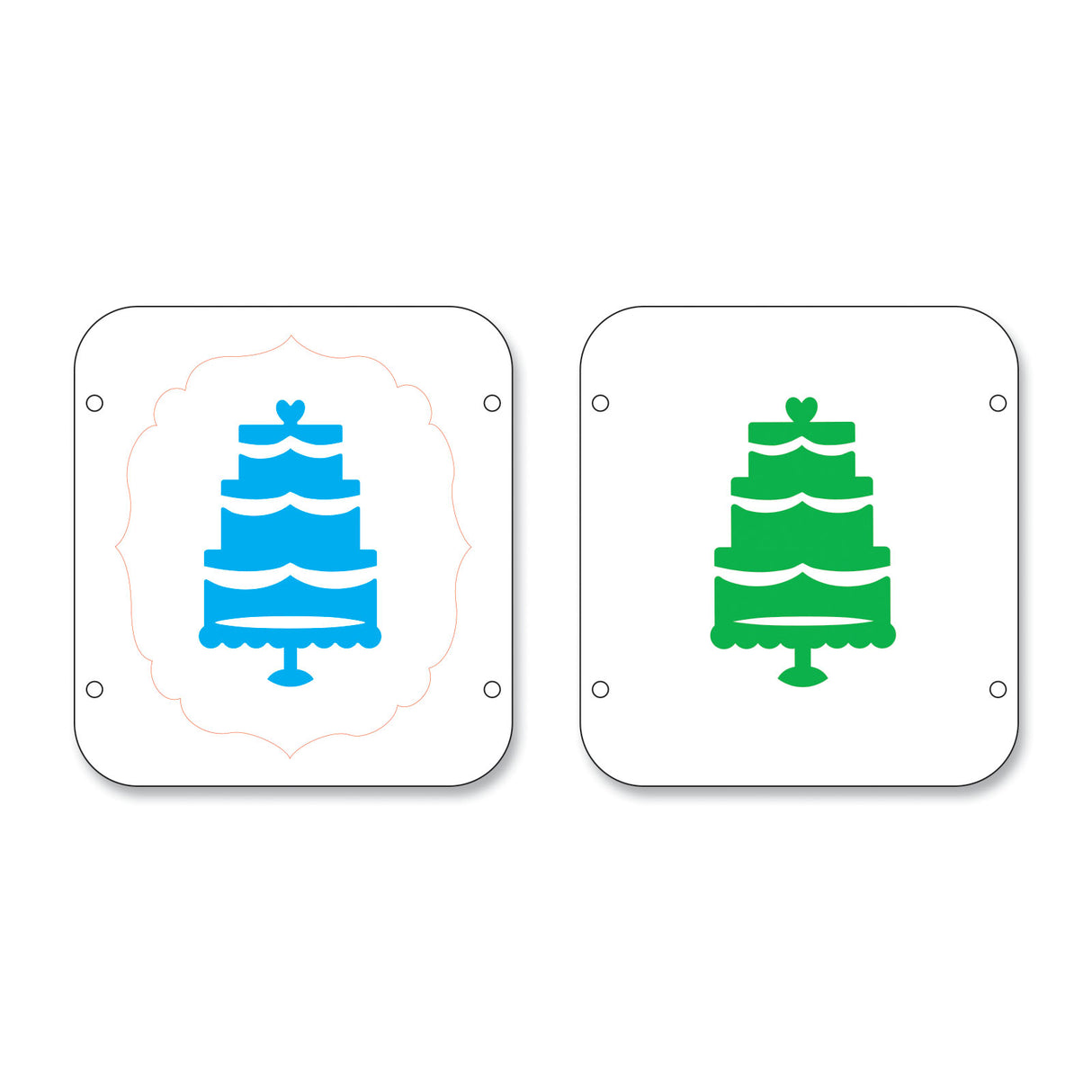 Sizzix • embosslits die label cake