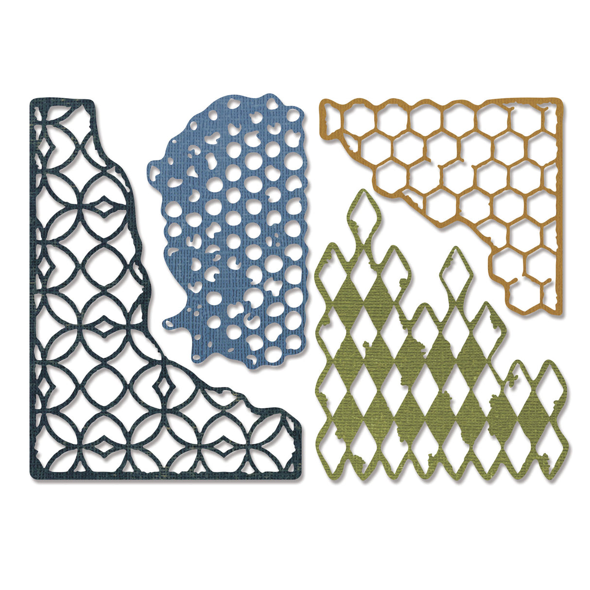 Sizzix • Tim Holtz Thinlits Stanzformen-Set, gemischte Medien, 4-tlg
