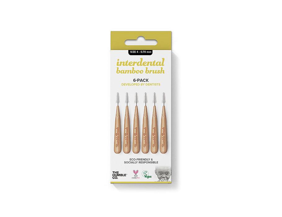 Die bescheidene Co. Interdentalbürste 6 Stück - gelb - 0,70 mm