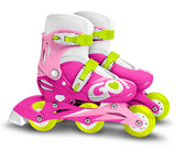 Skids Control Inline Skates Verstellbare rosa weiße Größe 27-30