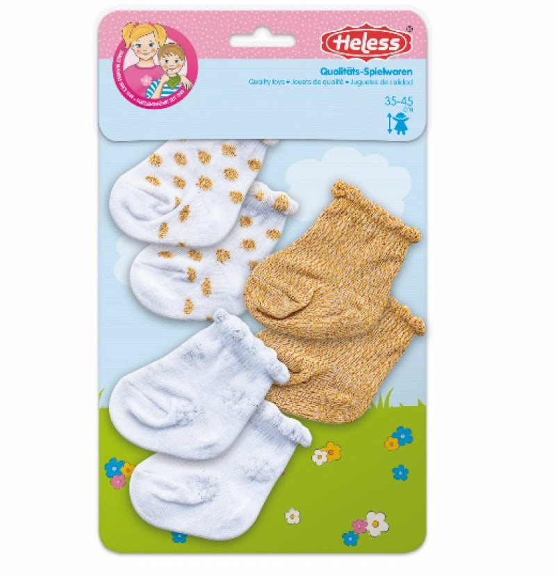 Heless Socken Glitzer, 3 Paar (35-45cm)