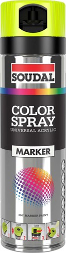 Soudal Farbmarkerspray 500 ml | Fluogelb – 155991