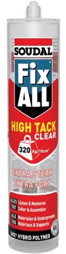 Soudal Fix – alles klar mit hoher Klebrigkeit | Klebedichtstoff | transparent | 290 ml - 130276