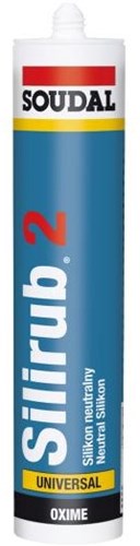 Soudal Silirub 2 | Silikondichtstoff | glänzend weiß | 300 ml – 102066