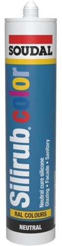 Soudal Silirub-Farbe | Silikondichtstoff | perlweiß ral 1013 | 300 ml – 105822