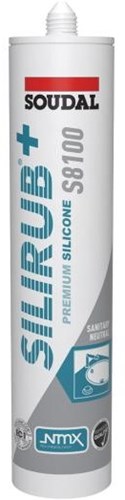 Soudal silirub+ s8100 neutral | Sanitär-Set | Anemone | 300 ml – 135720