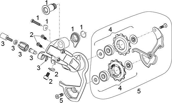Sram Schaltwerk Force r.derail. Force 10 SP kurzer Käfig