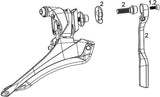 Sram Umwerfer Force 22 fr. entgleisen. Kraft 22 2-sp Bot.Pull Anlöten
