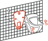Cornat Elastikplatten-Montage-Urinal mit Ssur
