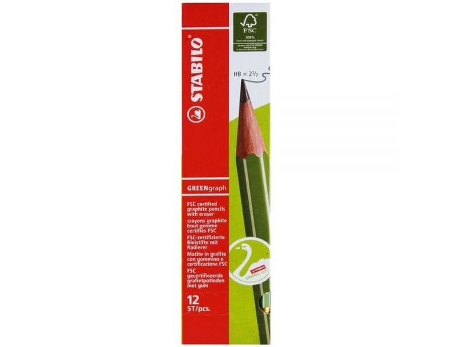 Stabilo Greengraph HB Bleistift – FSC – 12 Stück