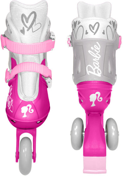 Mattel 2-in-1-Skates Hardboot Verstellbarer rosa Weiß Größe 27-30