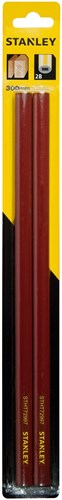 Stanley Handwerkzeuge Zimmermannsbleistift | rot | 30cm | 2x - stht0-72997