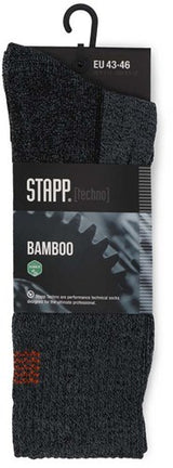Stapp techno bamboo sok 28400 donkergrijs oranje | 6556 donkergrijs oranje | maat 46 - 00.134.007.43