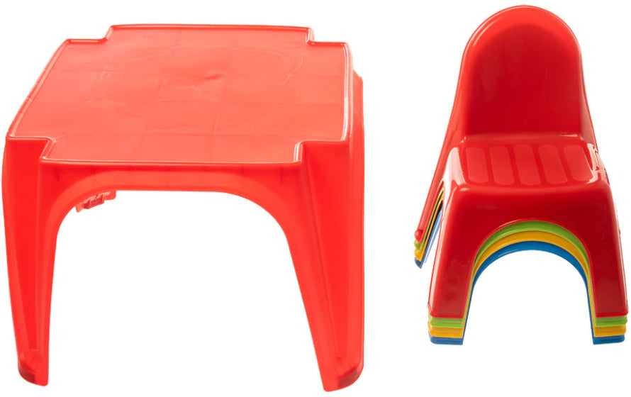 Starplay-Tisch und Stühle setzen Junior Red 5-Stück