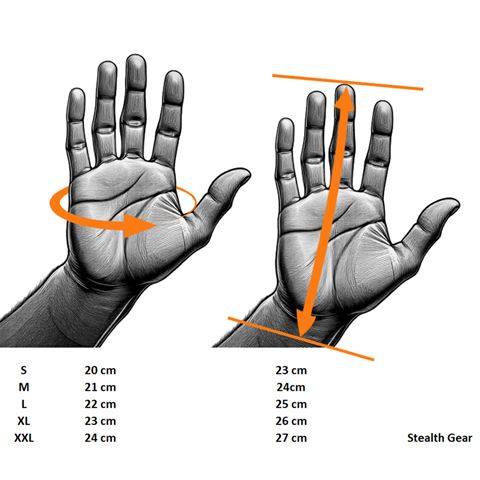 Stealth gear handschoenen maat xxl