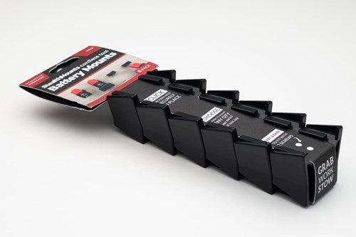 Stealthmounts BM-MW12-BLK-6-BLK Batteriehalter für Milwaukee M12 | schwarz | 6er-Pack – bm-mw12-blk-6-blk