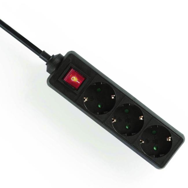 Nedis Steckdosenleiste | Schukostecker Typ F (CEE 7 7) | 3-Wege | 1,5m | 3680w | 16 a | schwarz | 1 Stück - exso315f2bk - exso315f2bk