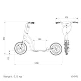 Stiga Sport Air Scooter 12 Zoll Autoped Stiefschwarz