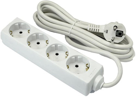 Stroomlijn tcd ra | 4-voudig | 3m | snoer | wit | 3x1qmm | max. 2500w - 66725621