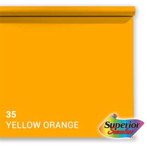 Superior achtergrondpapier 35 yellow-orange 1,35 x 11m