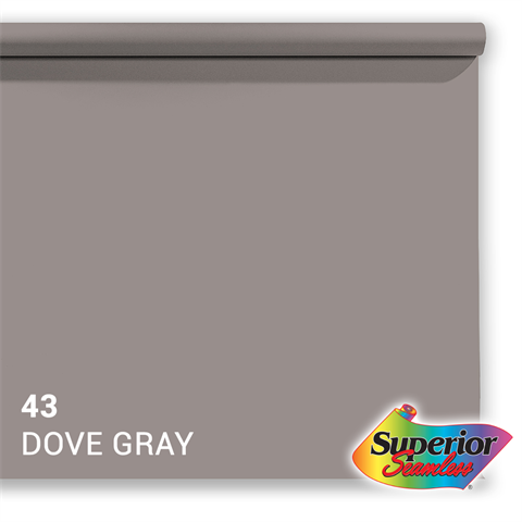 Papier de fond supérieur 43 Dove Grey 1,35 x 11m