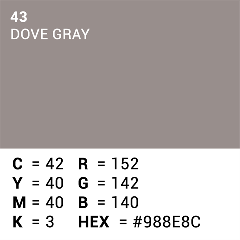 Superior background paper 43 Dove Gray 1.35 x 11m