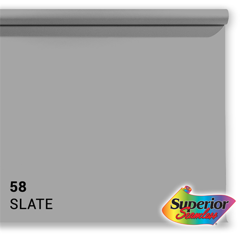 Superior achtergrondpapier 58 slate grey 1,35 x 11m