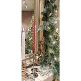 Decoris Tafelkerzenwirbel Creme Glitzer 2St