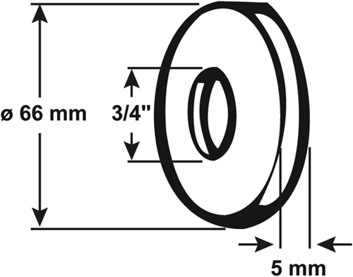 Cornat Rosette 3 4x5mm ms - t384110