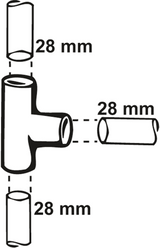 Cornat Cu-Löt-T-Stück 28 mm – T513028