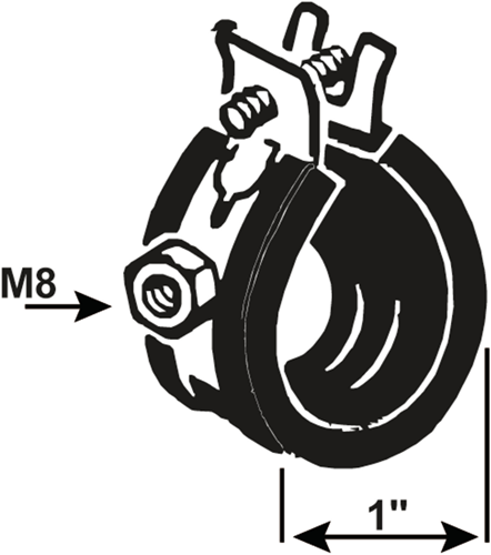 Cornat Rohrhalterung VZ M8 1'' 32-35mm 2 Stück - T562203