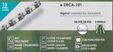Taya Kette Deca-101 1 2x5 64x136 E-Bike, 10 Gang, Silber