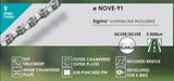 Taya-Kette Nove-91 1 2x5 64x136 E-Bike, 9-Gang, Silber